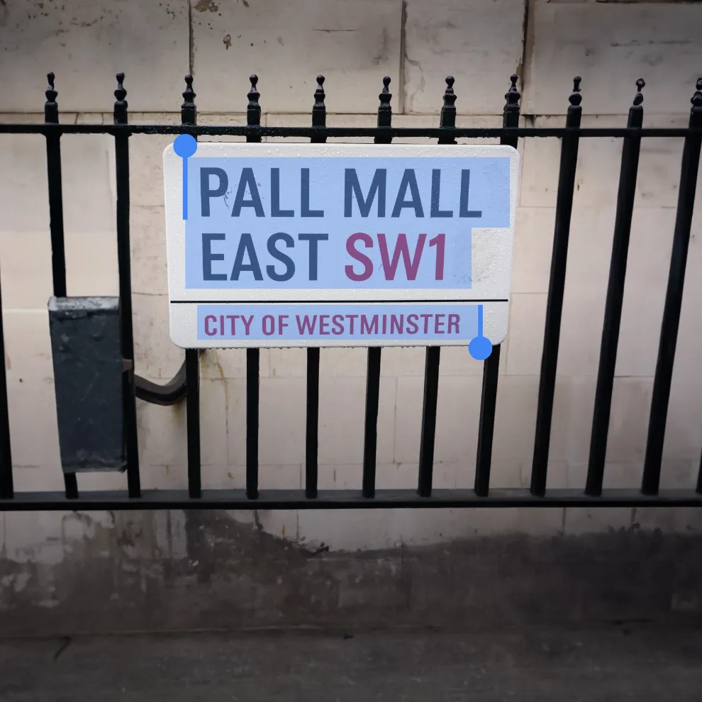 Image of Google Copy and Paste being used on a street sign